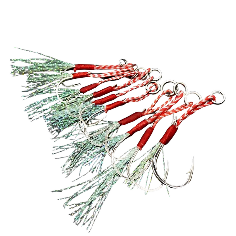 Conjunto de Anzóis Jigging Profissional com 10 Peças para Capturas Incríveis