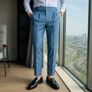 Calça Alfaiataria Masculina Azul Navy Seals