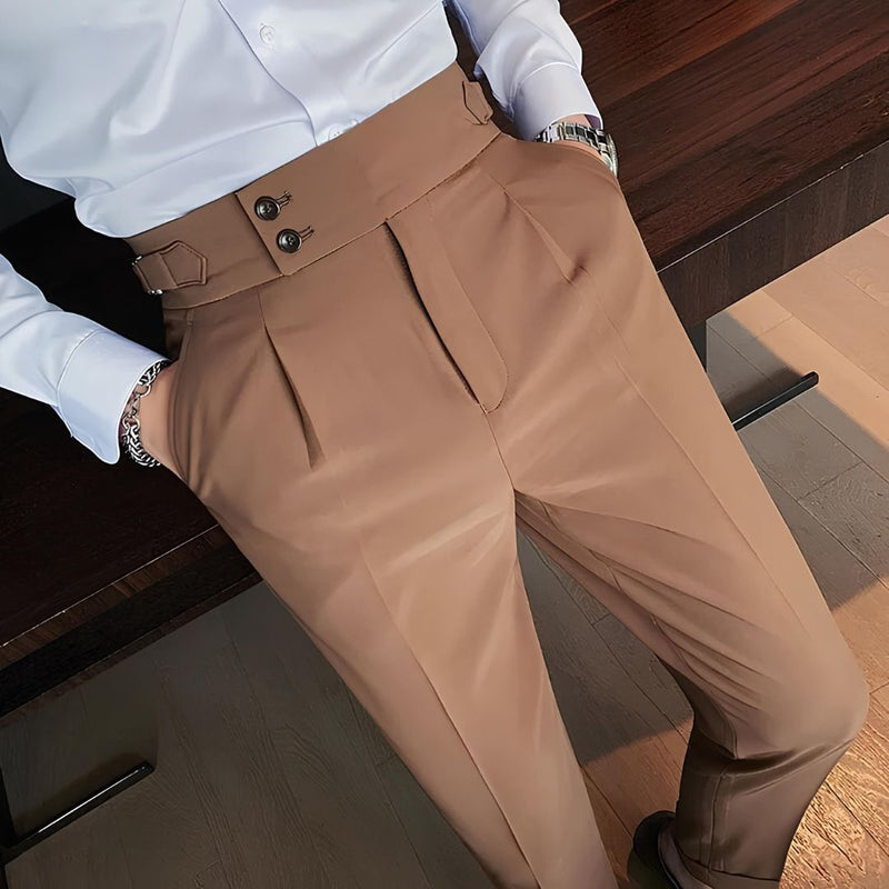 Calça Alfaiataria Masculina Caramelo Clássica