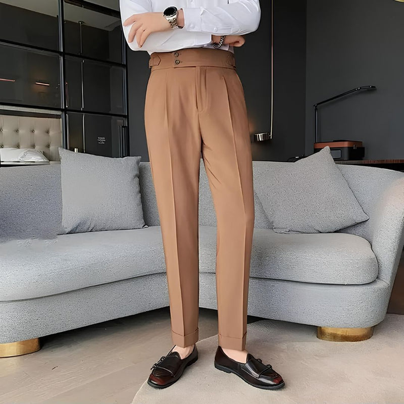 Calça Alfaiataria Masculina Caramelo Clássica