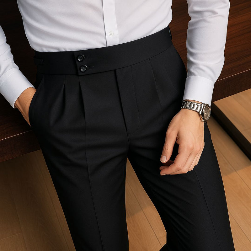 Calça Alfaiataria Masculina Preta Clássica