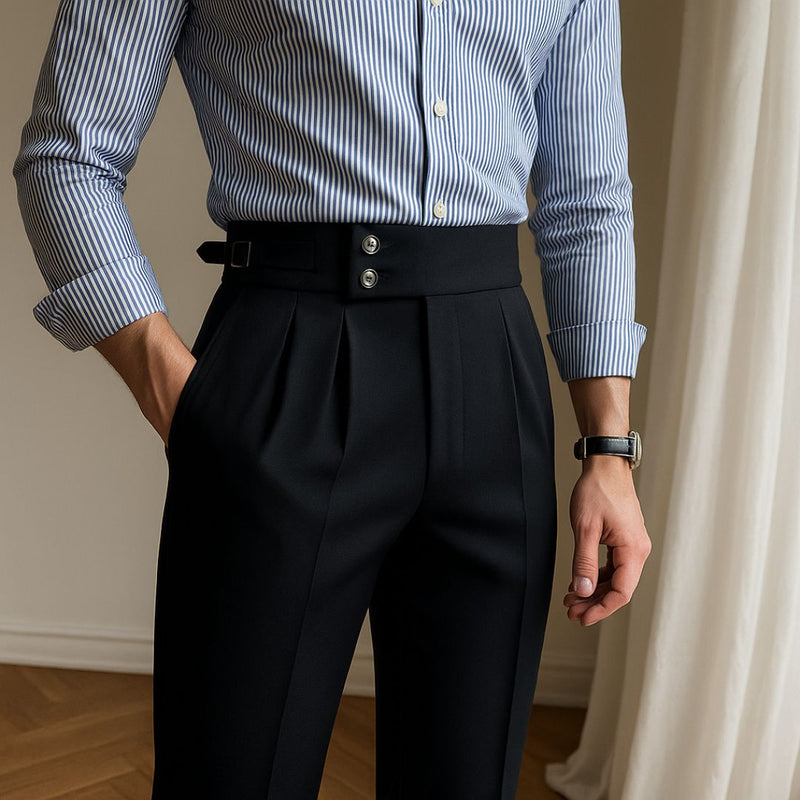 Calça Alfaiataria Masculina Preta Clássica