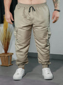 Calça Cargo Corta Vento Masculino Bege Hunter