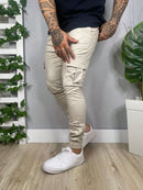 Calça Cargo Jogger Masculino Bege Urban