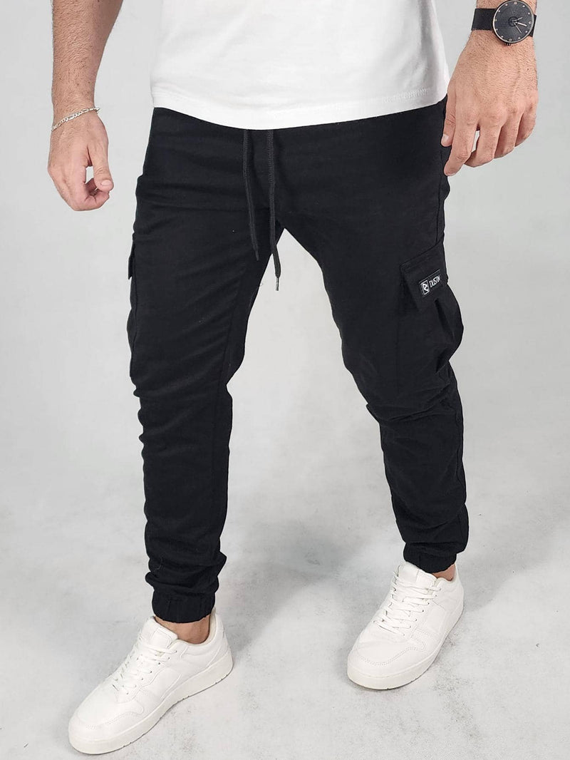 Calça Cargo Jogger Masculino Preta Lisk