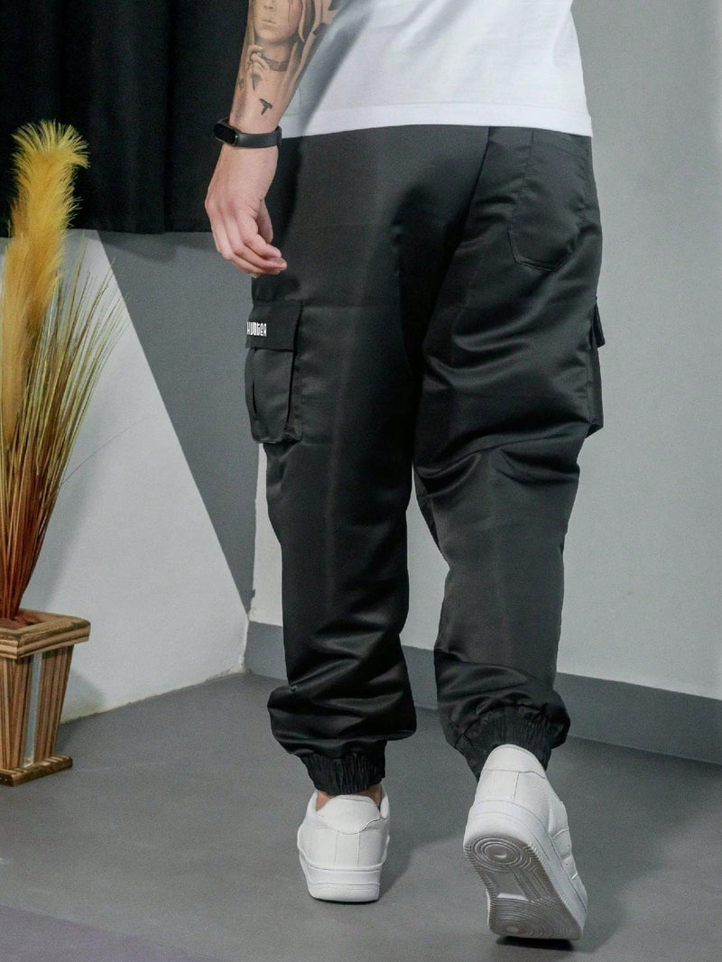 Calça Cargo Jogger Masculino Preto Hunter