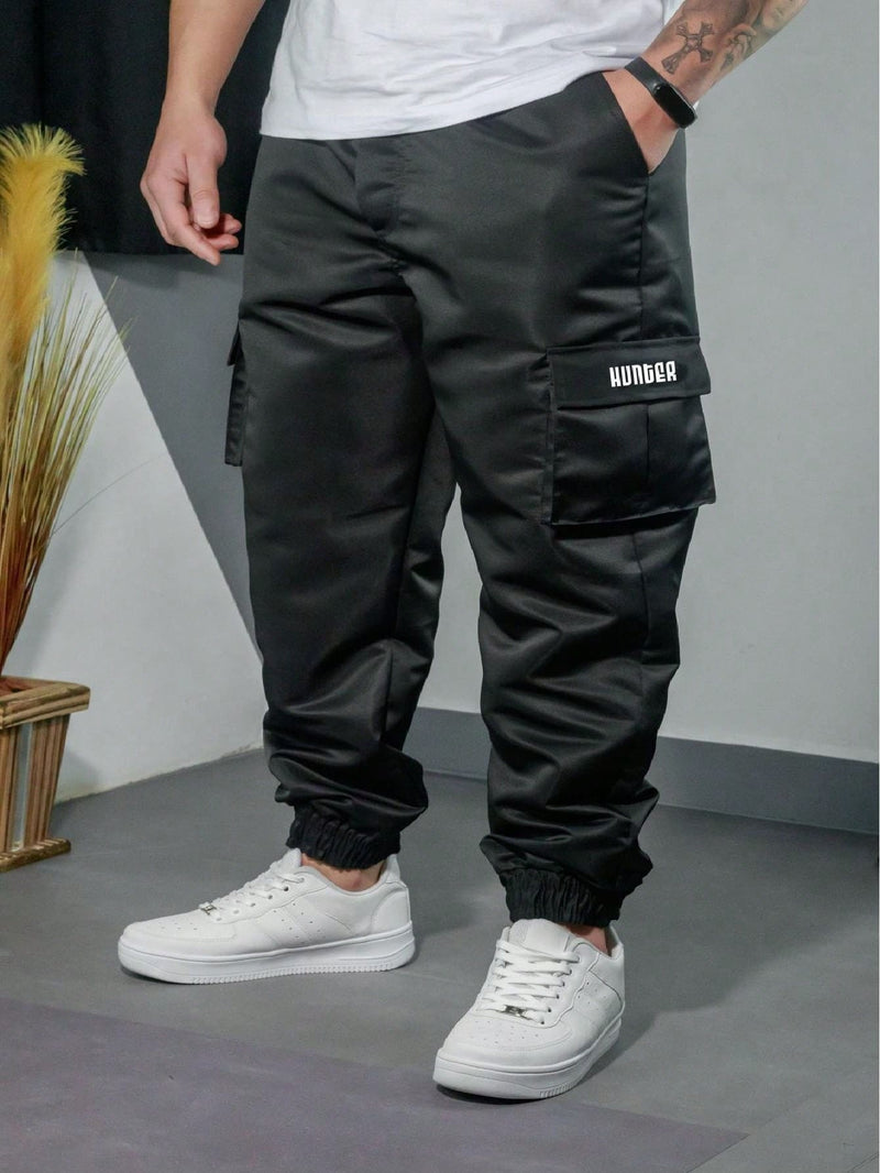 Calça Cargo Jogger Masculino Preto Hunter