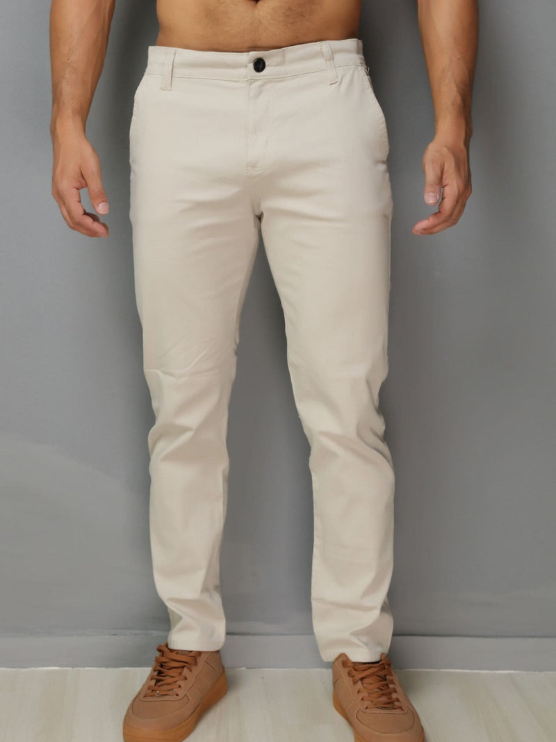 Calça Alfaiataria Masculina Bege Elegance