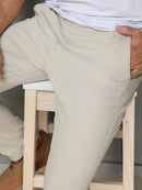 Calça Alfaiataria Masculina Bege Elegance