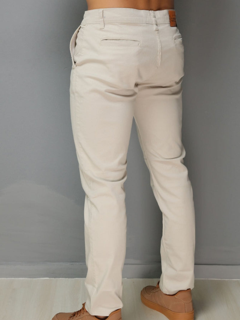 Calça Alfaiataria Masculina Bege Elegance