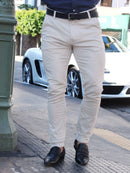 Calça Alfaiataria Masculina Cinza Claro Alfa