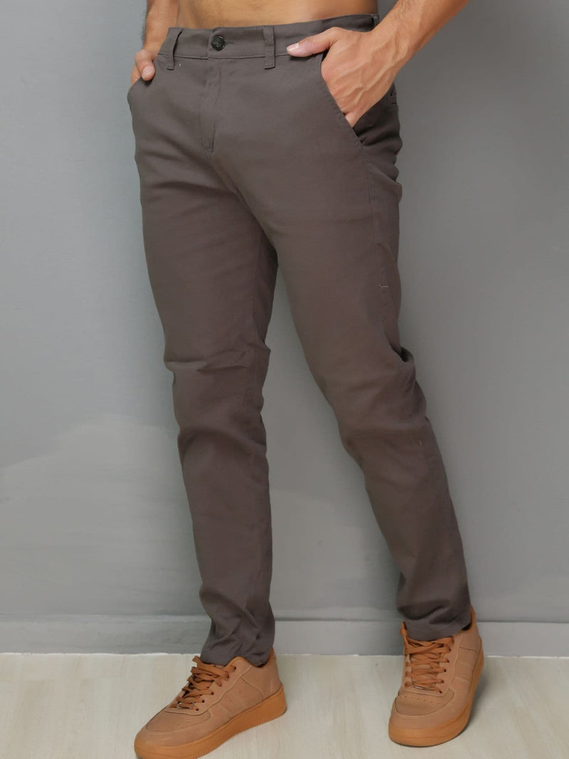 Calça Alfaiataria Masculina Cinza Elegance