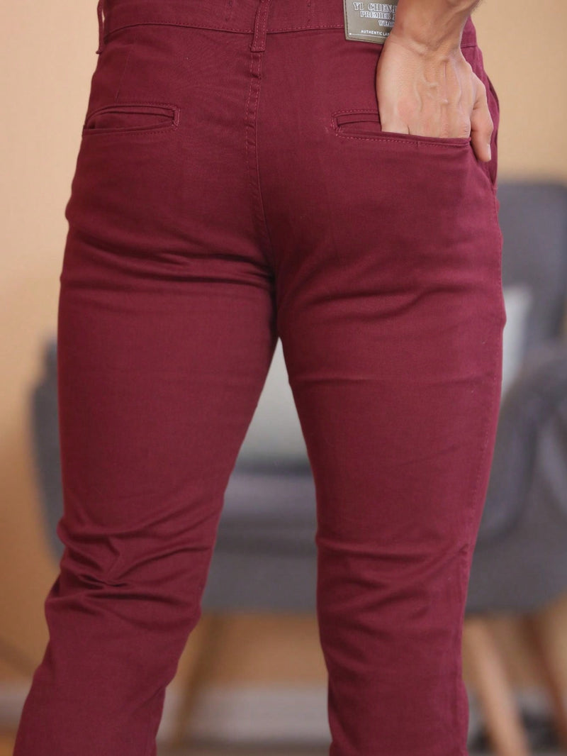 Calça Alfaiataria Masculina Vinho Elegance