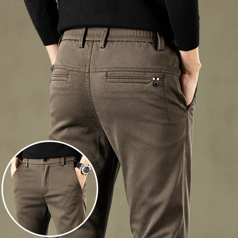Calça Social Masculina Cintura Elástica Alfaiataria