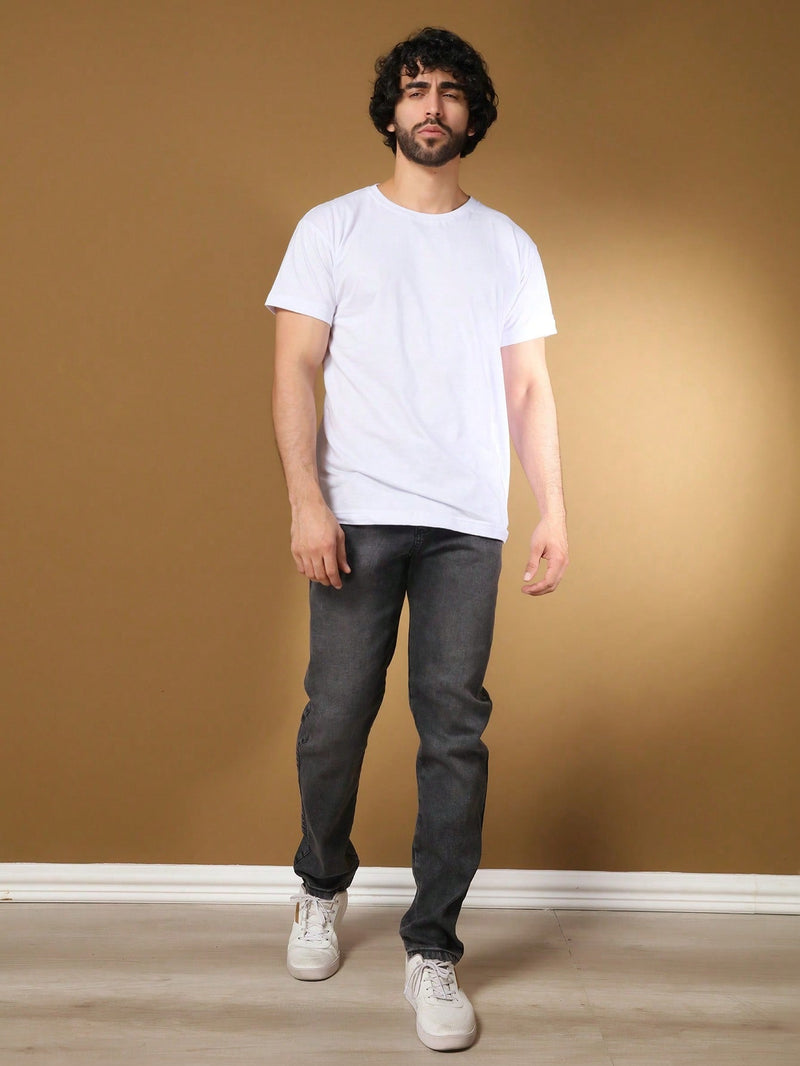 Calça Jeans Masculina Preta Com Elastano Viego