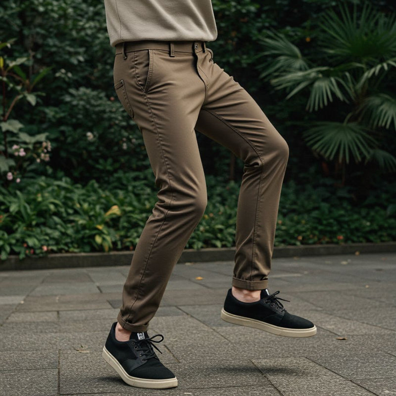 Calça Social Masculina Cintura Elástica Alfaiataria