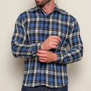 Camisa Xadrez Flanelada Masculina Manga Longa Azul