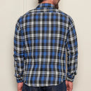 Camisa Xadrez Flanelada Masculina Manga Longa Azul