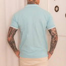 Camisa Polo Masculina Azul Casual Wear