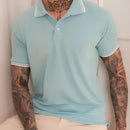 Camisa Polo Masculina Azul Casual Wear