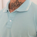 Camisa Polo Masculina Azul Casual Wear