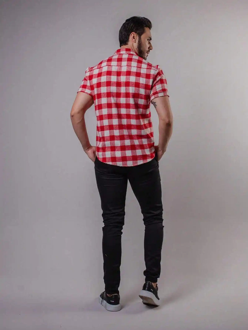 Camisa Xadrez Flanela Masculina Red Premium