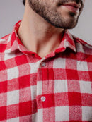 Camisa Xadrez Flanela Masculina Red Premium