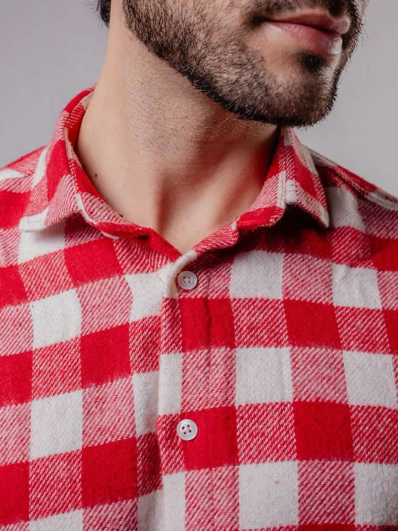 Camisa Xadrez Flanela Masculina Red Premium