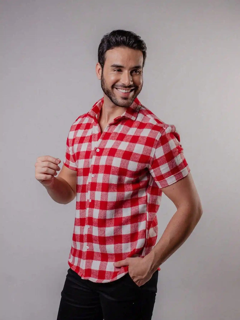 Camisa Xadrez Flanela Masculina Red Premium