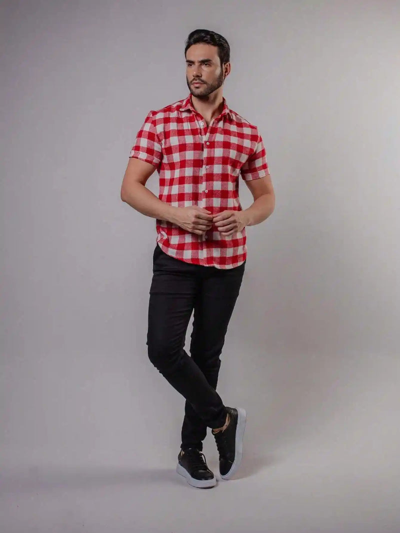 Camisa Xadrez Flanela Masculina Red Premium
