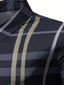 Camisa Xadrez Masculina Azul Marinho Grid