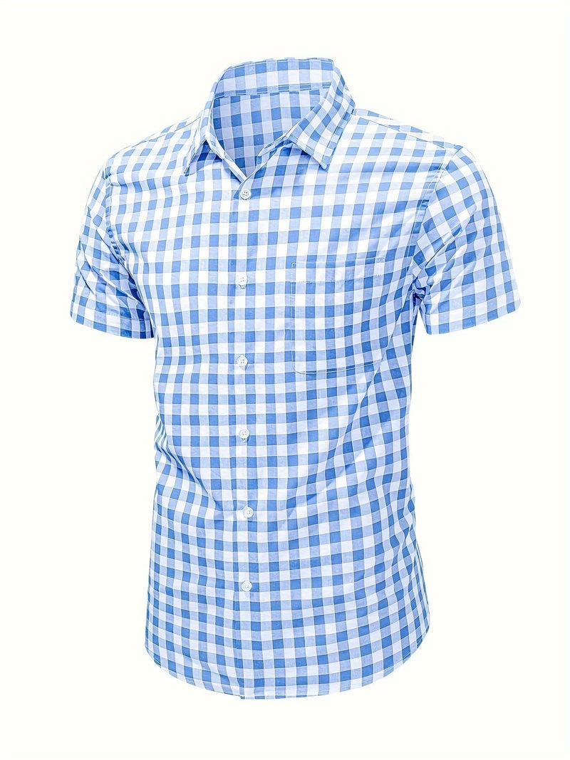 Camisa Xadrez Masculina Azul Ocean
