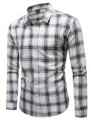 Camisa Xadrez Masculina Manga Longa White