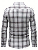 Camisa Xadrez Masculina Manga Longa White