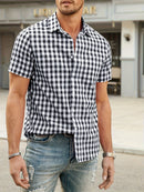 Camisa Xadrez Masculina Social Preta