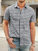 Camisa Xadrez Masculina Social Preta