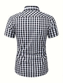 Camisa Xadrez Masculina Social Preta