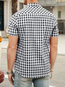 Camisa Xadrez Masculina Social Preta