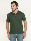 Camisa Polo Masculina Basic Verde Army