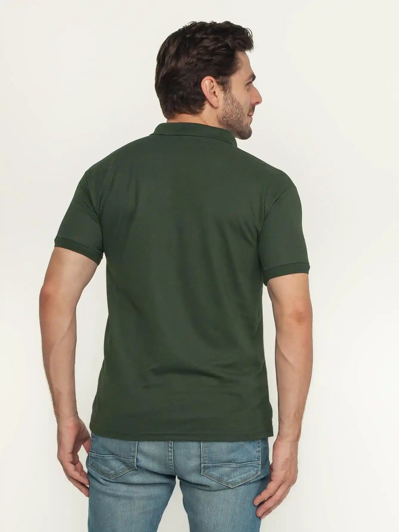 Camisa Polo Masculina Basic Verde Army