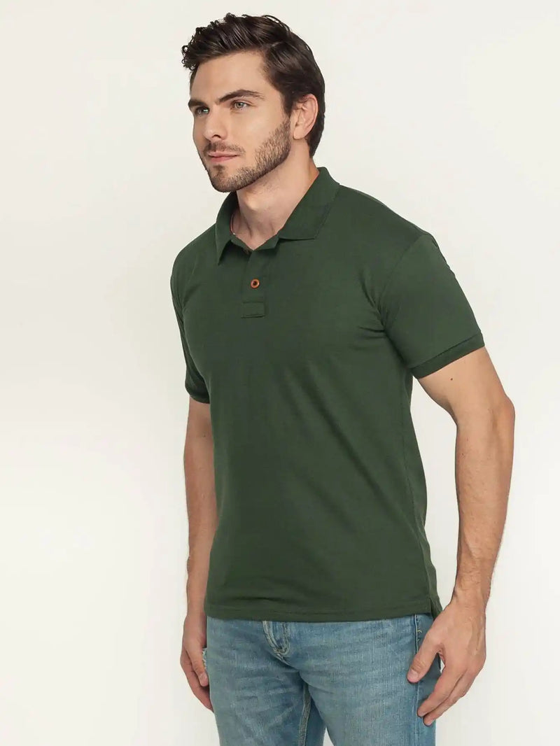 Camisa Polo Masculina Basic Verde Army