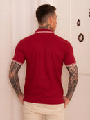 Camisa Polo Masculina Vermelha Modelo Piquet