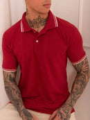 Camisa Polo Masculina Vermelha Modelo Piquet