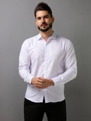 Camisa Social Branca Masculina Slim Fit Zone