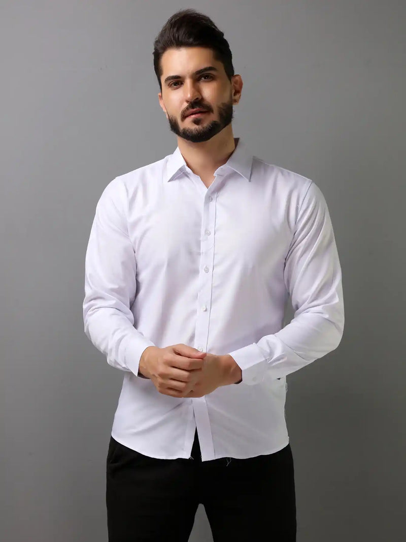 Camisa Social Branca Masculina Slim Fit Zone