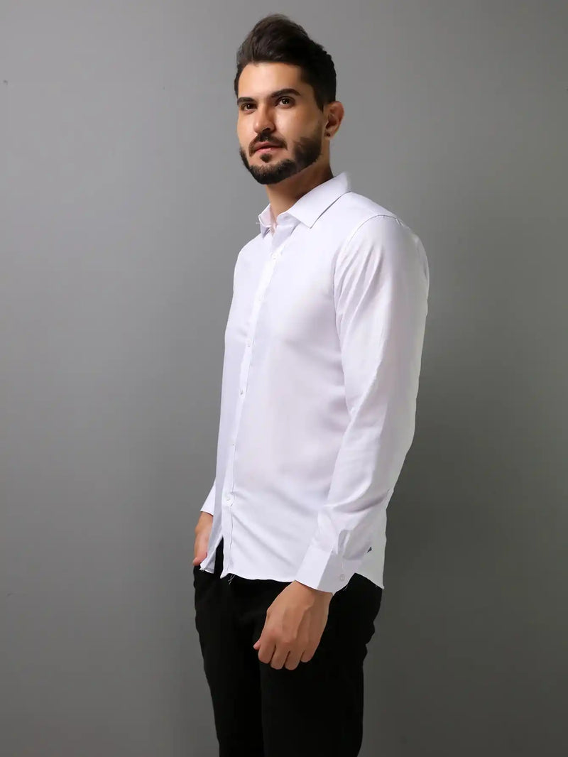 Camisa Social Branca Masculina Slim Fit Zone