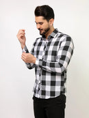 Camisa Xadrez Preta Masculina Manga Longa Empório