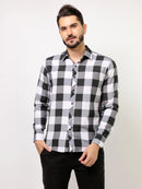Camisa Xadrez Preta Masculina Manga Longa Empório