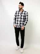 Camisa Xadrez Preta Masculina Manga Longa Empório