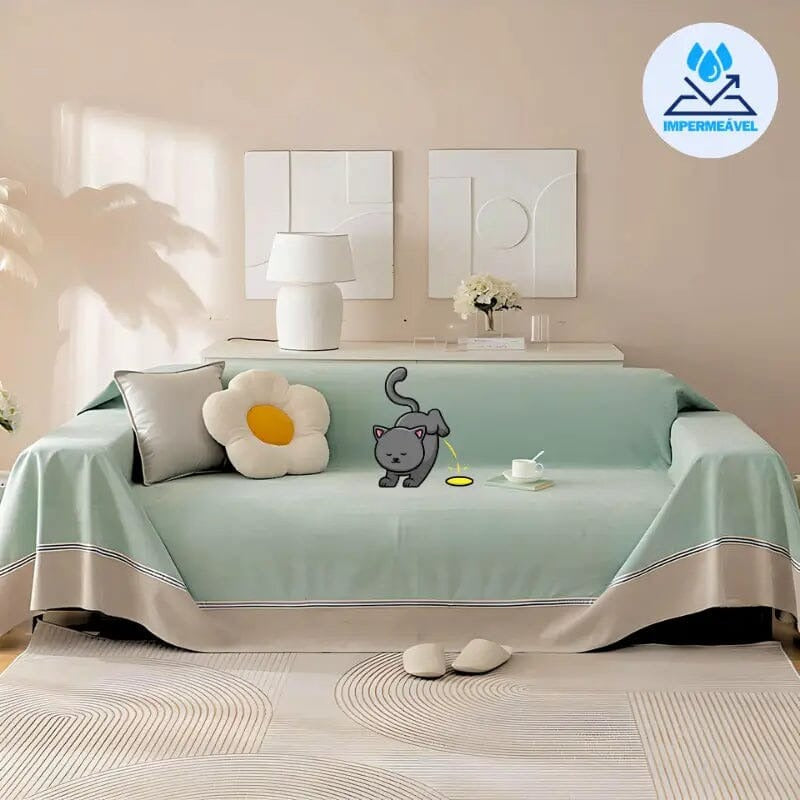 Capa Protetora Chenille para Sofá: Proteção e Conforto para Cães e Gatos